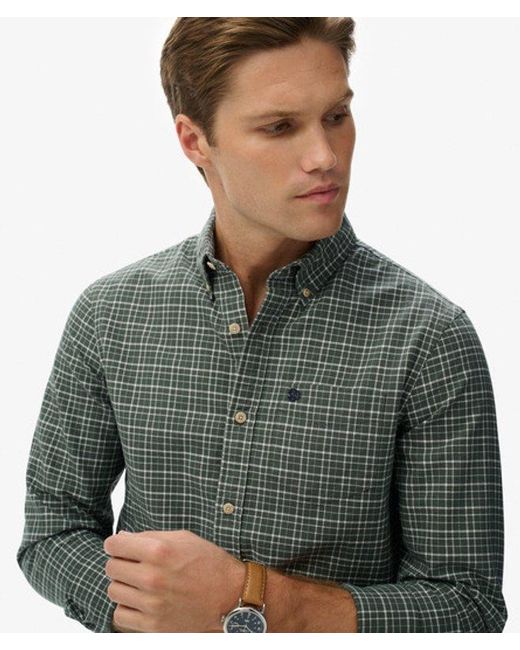 Superdry Green & Co Premium Check Oxford Shirt for men
