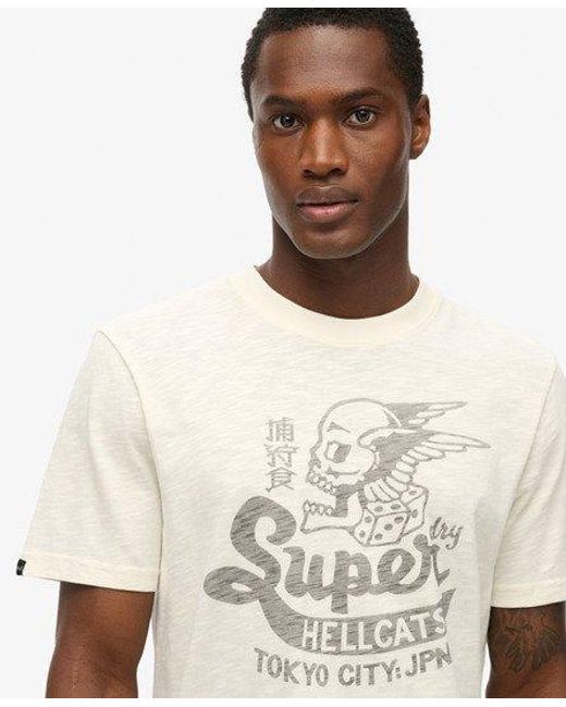 Superdry White Blackout Rock Graphic T-shirt for men