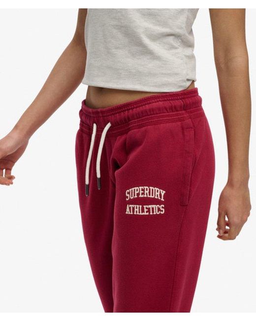 Superdry Red Athletic Essentials Low Rise Flare Joggers