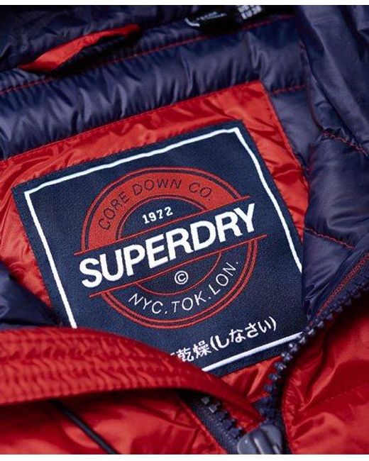 Superdry Red Core Down Hooded Jacket