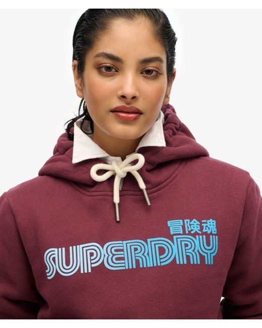 Superdry Red Faded Core Hoodie