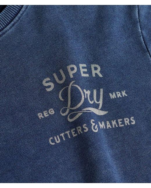 Superdry Blue & Co Cutters And Makers Relaxed Sweatshirt for men