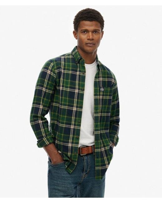 Superdry Green & Co Long Sleeve Cotton Lumberjack Shirt for men