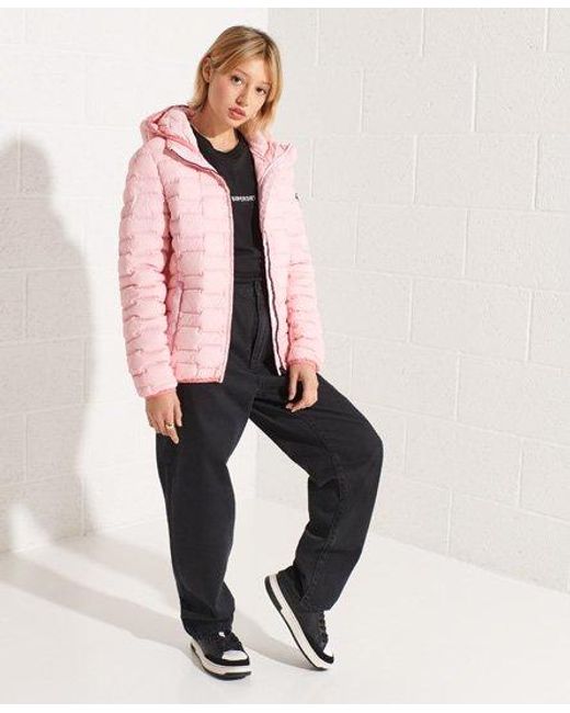Superdry Pink Expedition Down Sd-Windbreaker Jacket, Size: 10