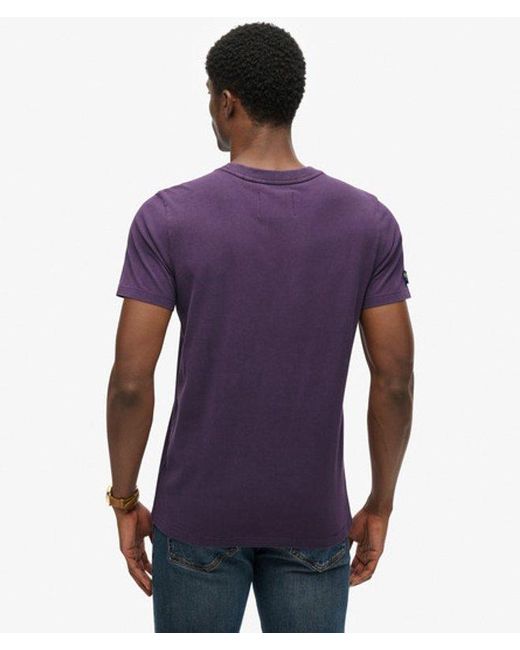 Superdry Blue Heritage Brand Relaxed T-Shirt for men