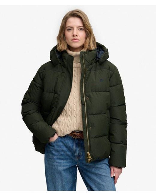 Superdry Green & Co Premium Hooded Puffer Jacket