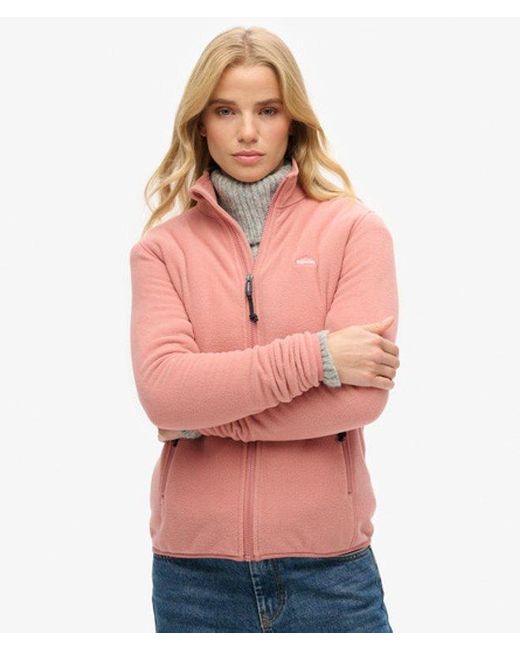 Superdry Red & Co Polar Fleece Full Zip Jacket