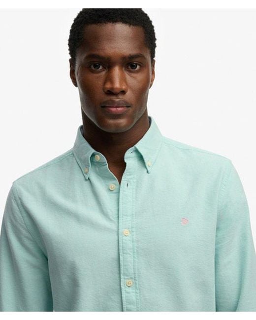 Superdry Green & Co Preppy Oxford Long Sleeve Shirt for men