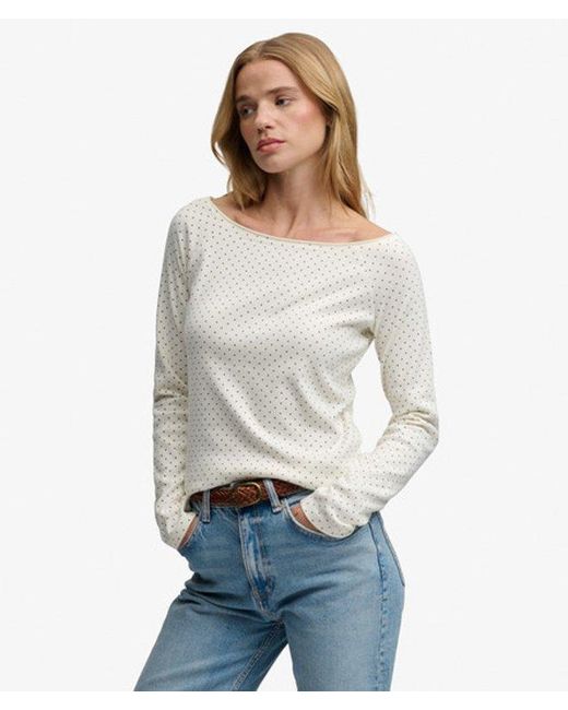 Superdry White & Co Bardot Off Shoulder Top