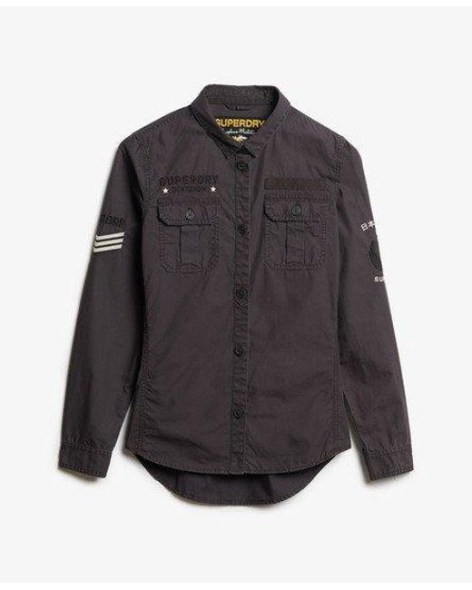 Superdry Blue Military Shirt