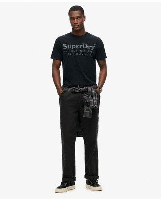 Superdry Black Tonal Venue Logo T-shirt for men