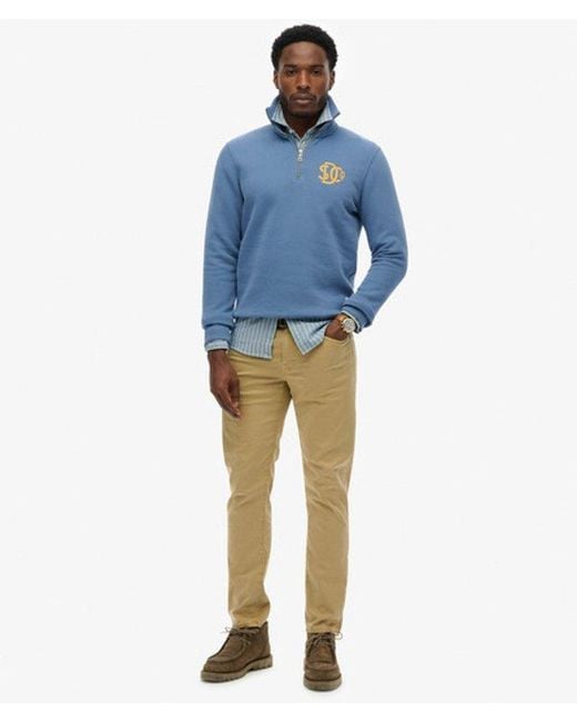 Superdry Blue Sd & Co. Half Zip Track Top for men