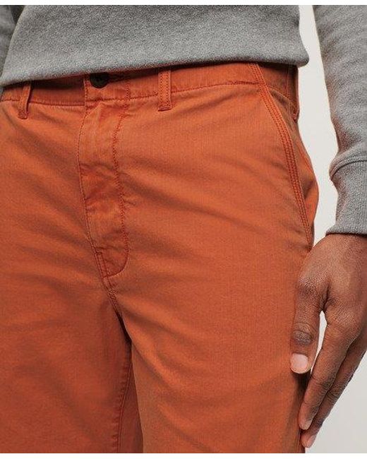 Superdry Orange Vintage International Shorts for men