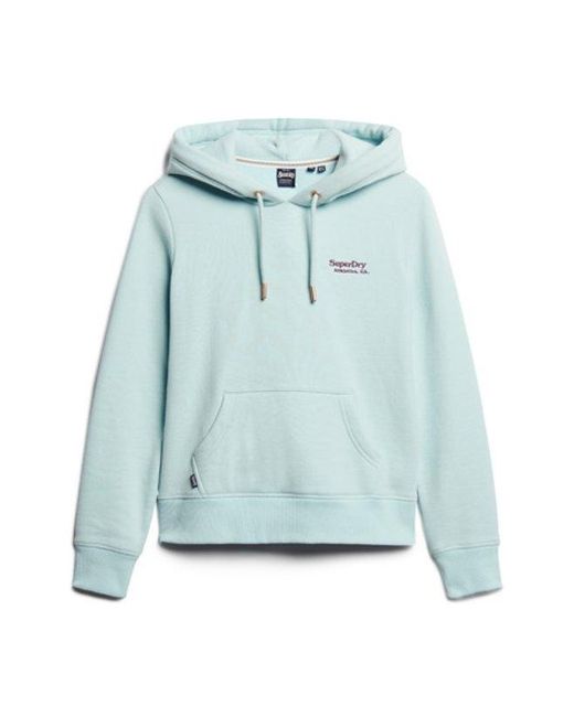 Superdry Blue Essential Logo Hoodie