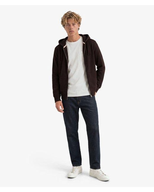 Superdry Black & Co Essential Logo Zip Hoodie for men