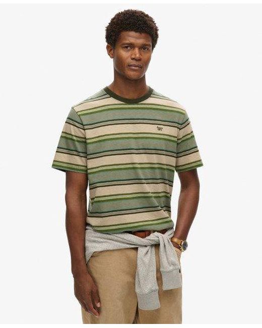 Superdry Green Relaxed Stripe T-shirt for men