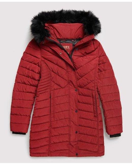 Superdry Icelandic Parka Jacket in Red | Lyst Canada
