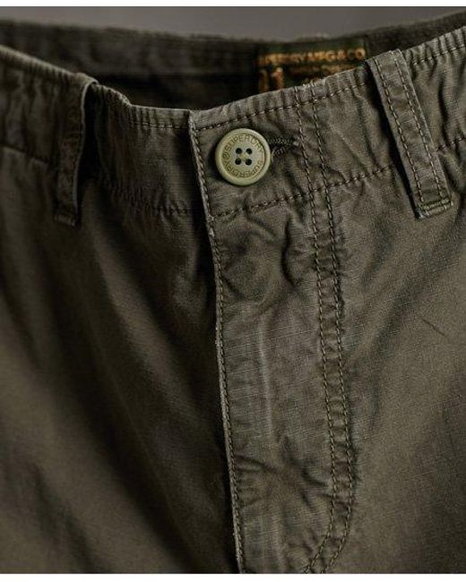 Superdry Black Core Parachute Cargo Trousers Deep Forest for men