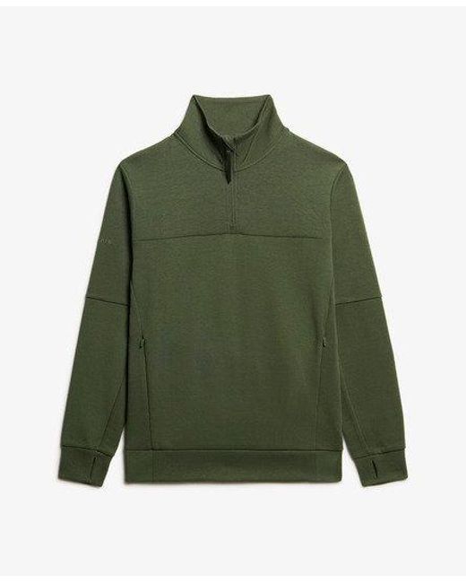 Superdry Tech Sweatshirt Met Halve Rits En Losse Pasvorm in het Green voor heren