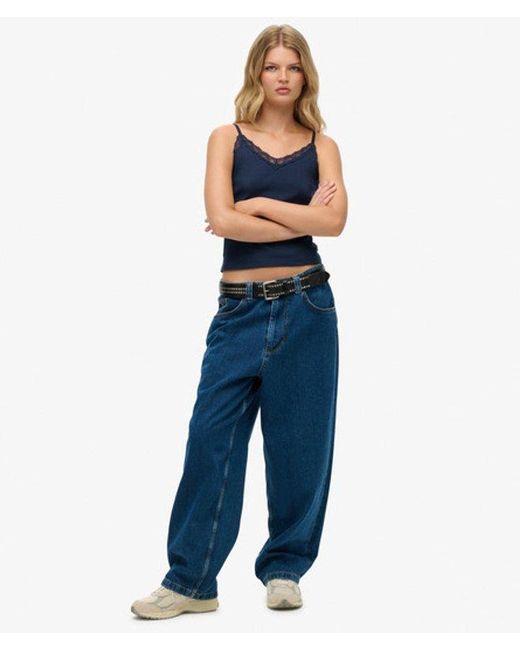 Superdry Blue & Co Essential Lace Trim Cami Top