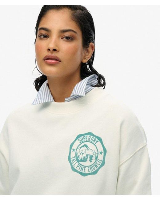 Superdry Natural & Co Lo-fi Outdoor Mono Loose Crew Sweatshirt