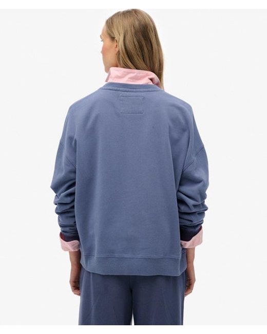 Superdry Blue & Co Athletic Essentials Relaxed Crew Sweatshirt