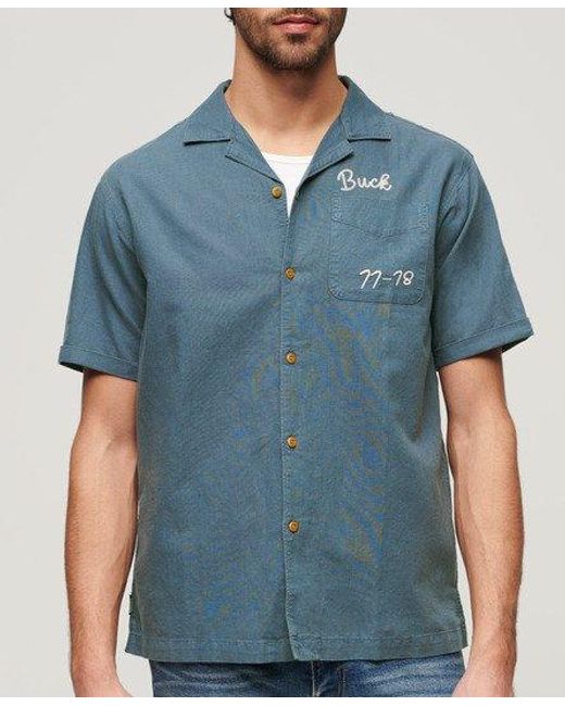 Chemise à manches courtes resort Superdry pour homme en coloris Blue