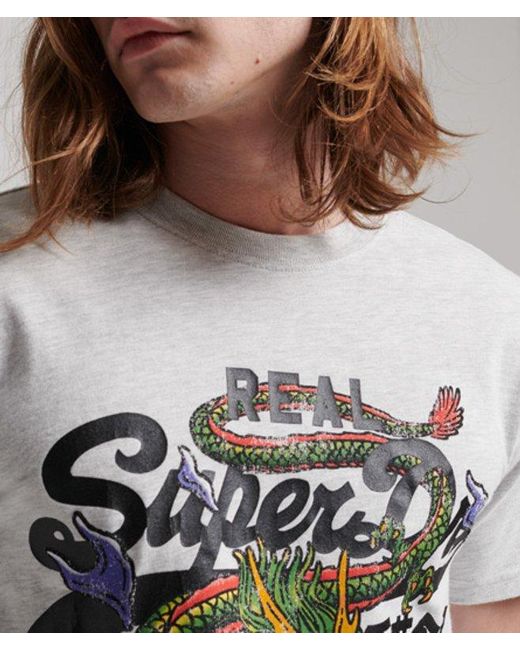 Superdry Gray & Co Vintage Logo Narrative T-shirt for men