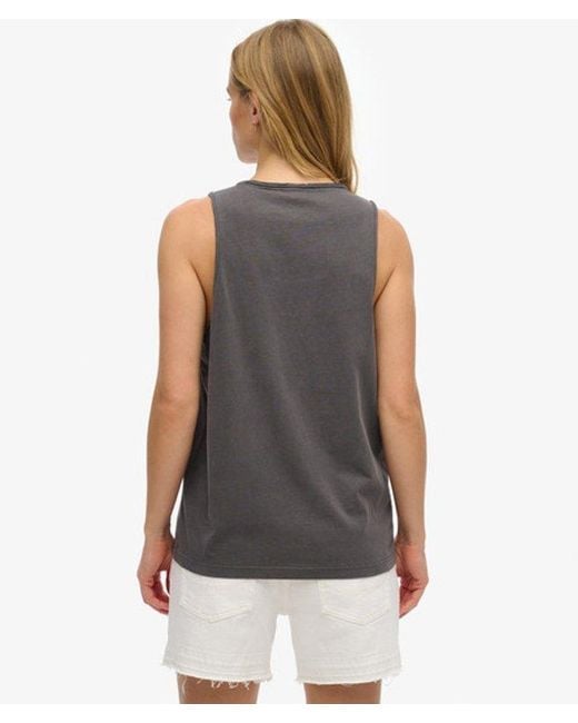 Superdry Green & Co Psych Surf Graphic Racer Vest Top