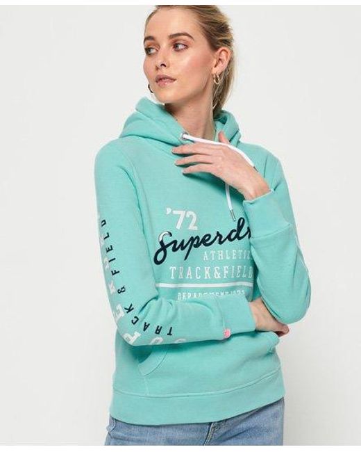 Superdry Green Track & Field Hoodie City Mint