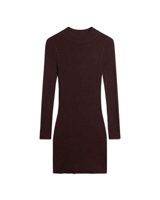 Superdry Purple & Co Backless Bodycon Mini Dress