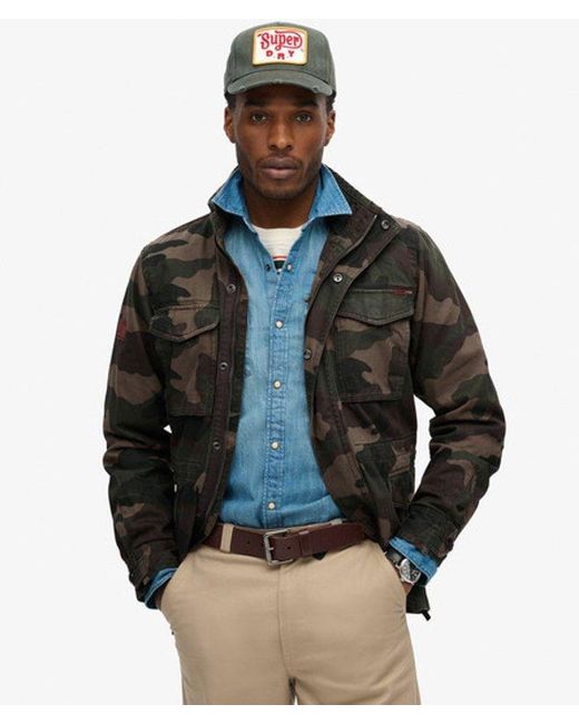 Superdry Gray Rookie Military Jacket for men