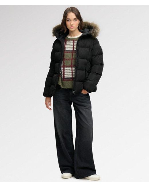 Superdry Black & Co Fuji Belted Puffer Jacket