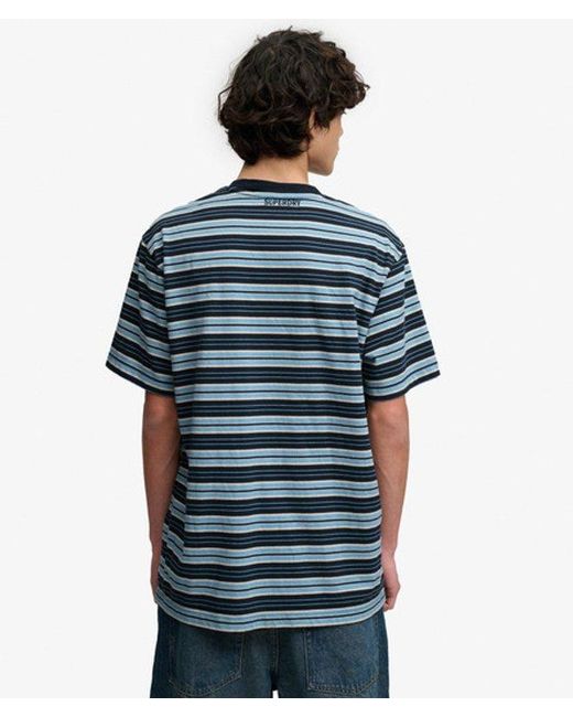 Superdry Blue & Co Oversized Stripe T-shirt for men