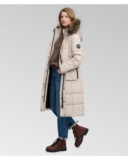 Superdry Blue & Co Everest Fully Lined Quilted Long Puffer Coat