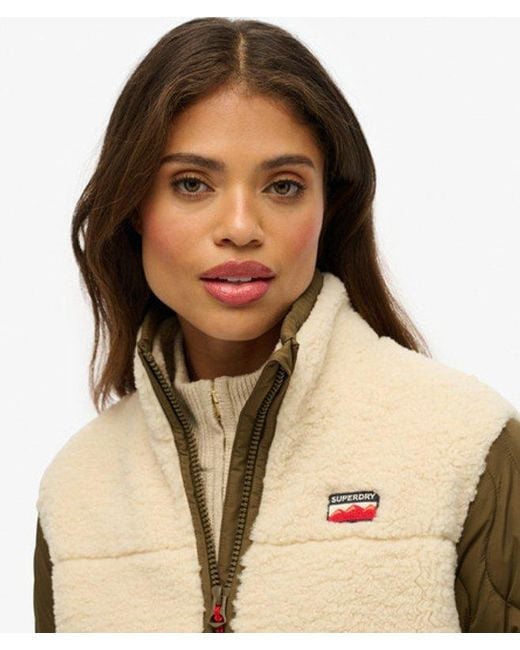 Superdry Blue & Co Sherpa Fleece Hybrid Jacket