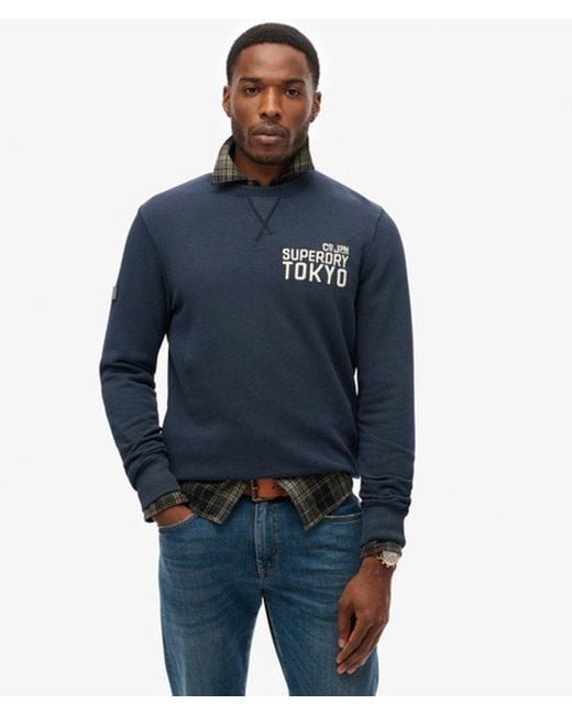 Superdry Workwear Sweatshirt Met Applicatie in het Blue voor heren