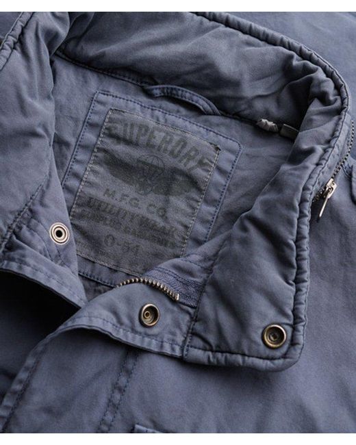 Superdry Blue Cotton M65 Jacket for men