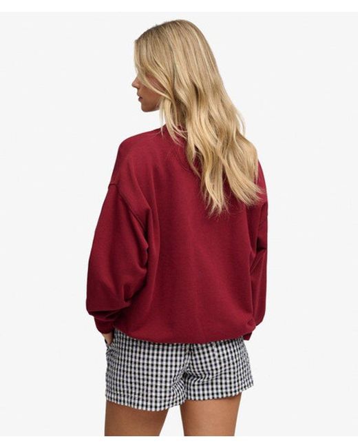 Superdry Red & Co Essential Heritage Crew Sweatshirt