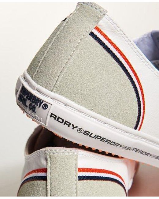 Superdry White Low Pro Retro Trainers Optic/Off for men