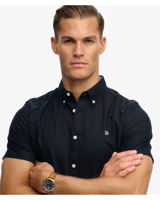 Superdry Blue & Co Preppy Oxford Short Sleeve Shirt for men