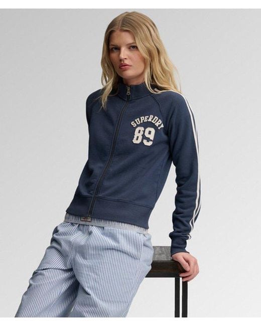 Superdry Blue & Co Athletic Applique Track Top