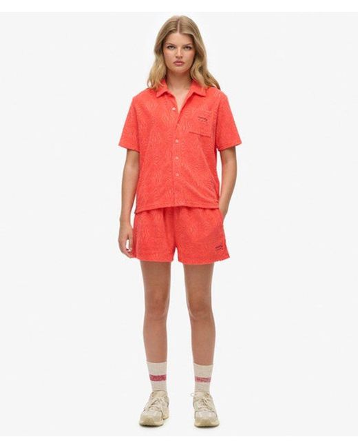 Superdry Red & Co Country Club Towelling Shorts