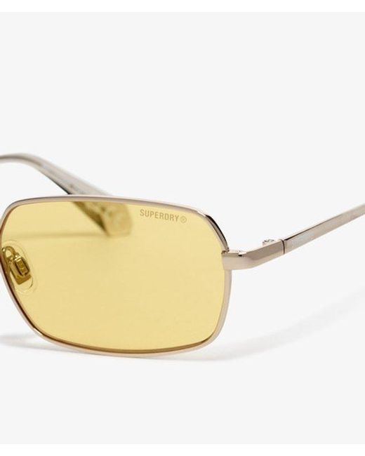 Superdry Metallic & Co Metal Rectangle Sunglasses