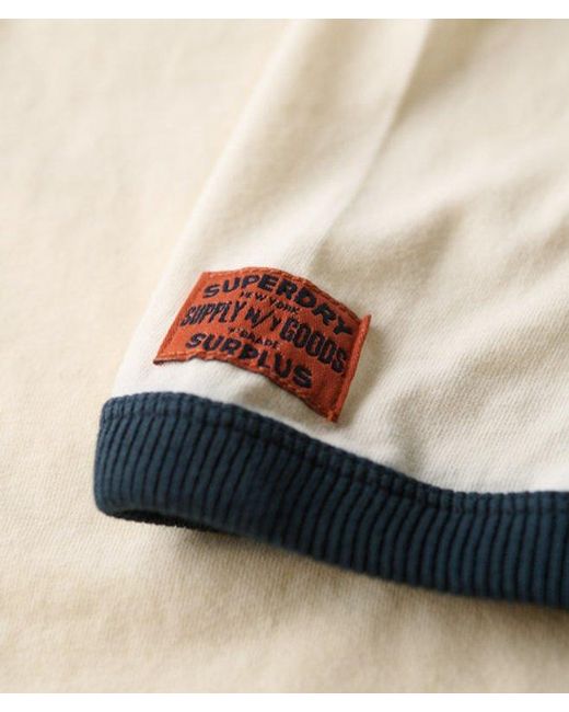 Superdry Natural & Co Core Logo Ringer Workwear Graphic T-shirt for men