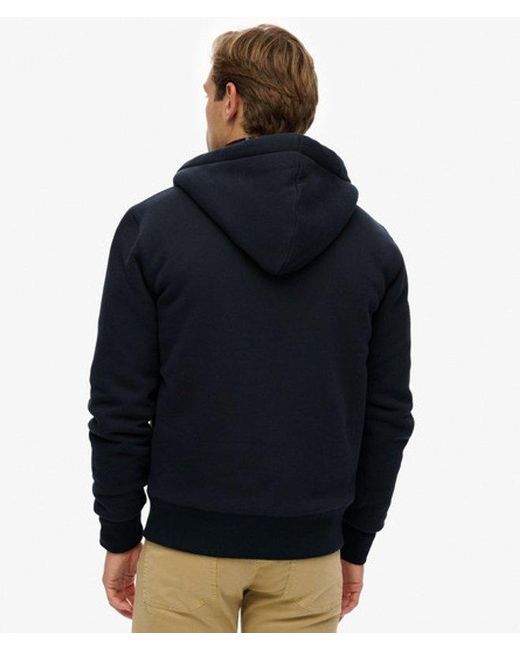 Superdry Blue & Co Borg Lined Zip Hoodie for men