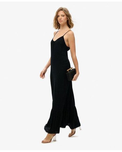 Superdry Cami Maxi-jurk in het Black