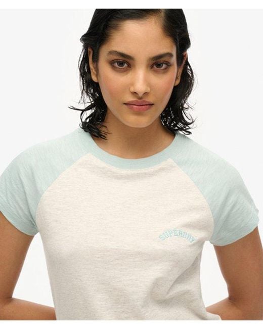 Superdry White & Co Organic Cotton Essential Logo Raglan T-shirt