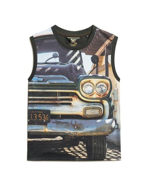 Superdry Blue & Co Sub Print Vest Top