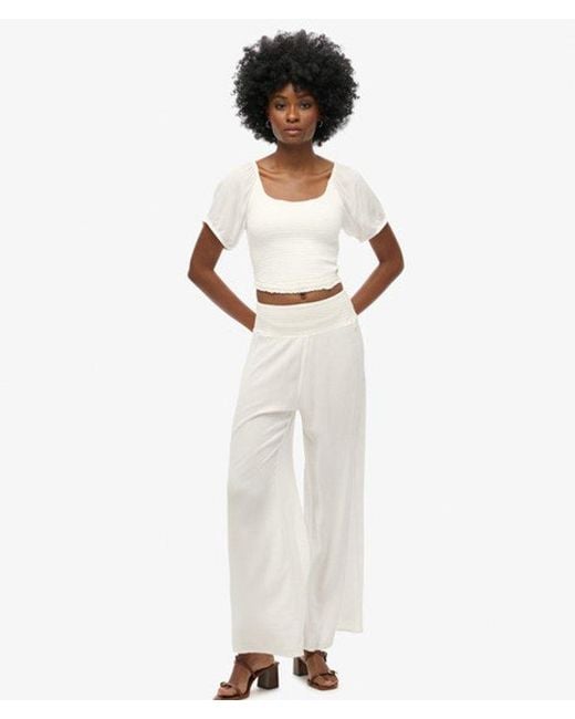 Superdry White & Co Smocked Woven Top